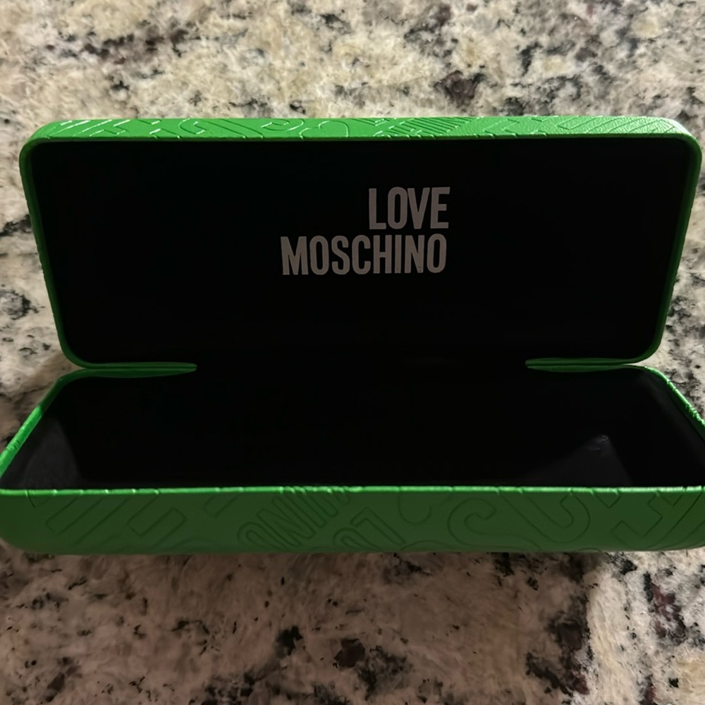 Love Moschino green eyeglass case